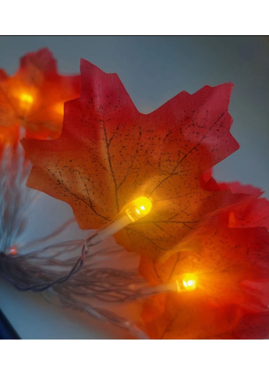 Гирлянда оранжевые кленовые листья 6м 40LED ламп USB A.G. (362961878)
