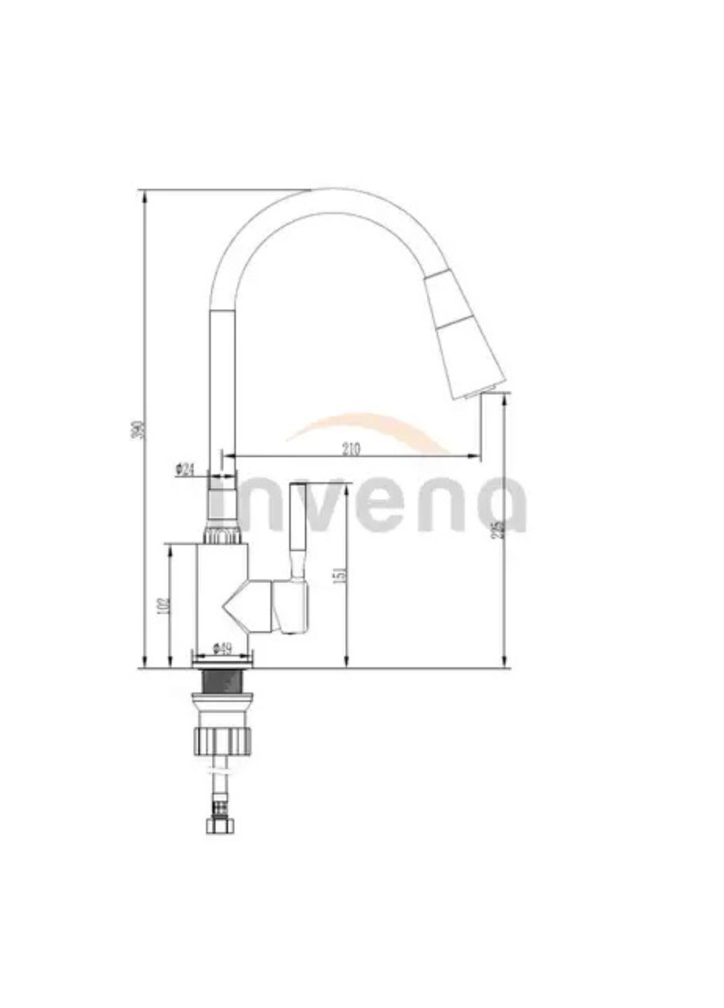 Комплект кухонной мойки Handmade PVD черная HS 5050 (3.0/1.0 мм) Kraft (349512639)