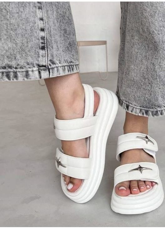 Жіночі босоніжки на платформі 1623 Білі Ailaifa (349479574)