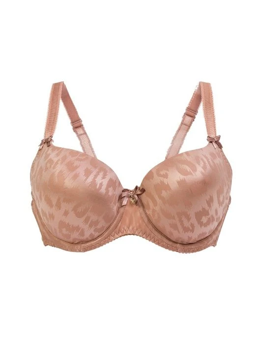 Коричневый бюстгальтер ck2401 с формованной чашкой на косточках Curvy Kate с косточками