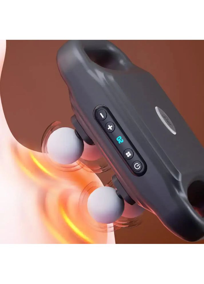 Перкусійний масажер для тіла, 4 головок, від USB, YCY -1601 / Масажер для спини / Вібромасажер Furminator (363832746)