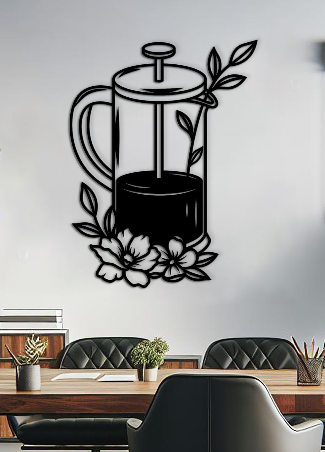 Декоративное панно из дерева, настенный декор для дома "Заварщик", оригинальный подарок 70х53 см Woodyard (292012916)