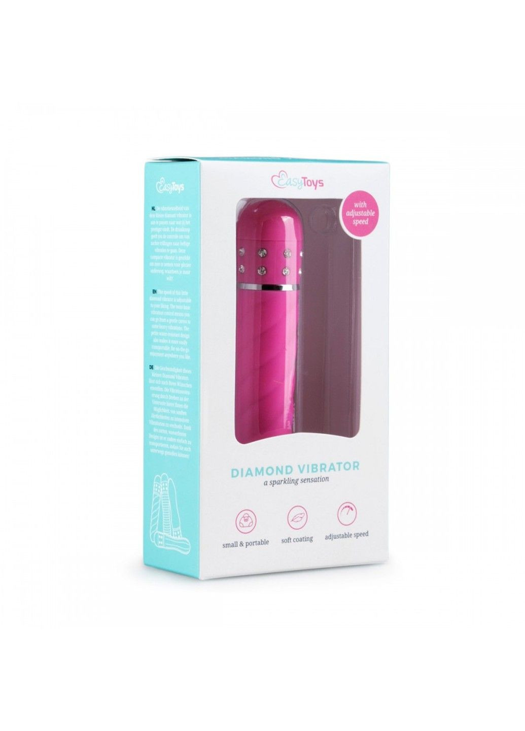 Вибратор ребристый Love Diamond Vibrator розовый, 11.4 см EasyToys (290850961)