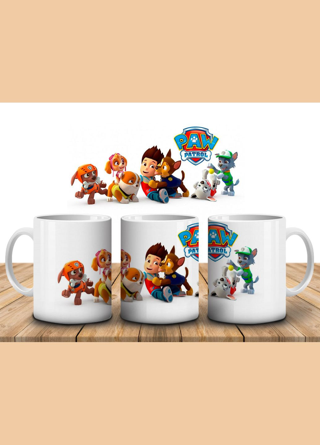 Чашка с принтом Щенячий патруль, 330мл No Brand (317299889)