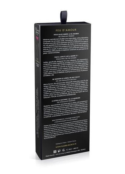 Стимулирующий гель для клитора Feu Damour (30 мл). Plaisirs Secrets (297572244)