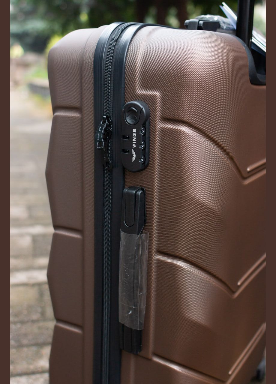 Валіза пластикова ручна поклажа XS темно зелений Wings 148 (322721204)