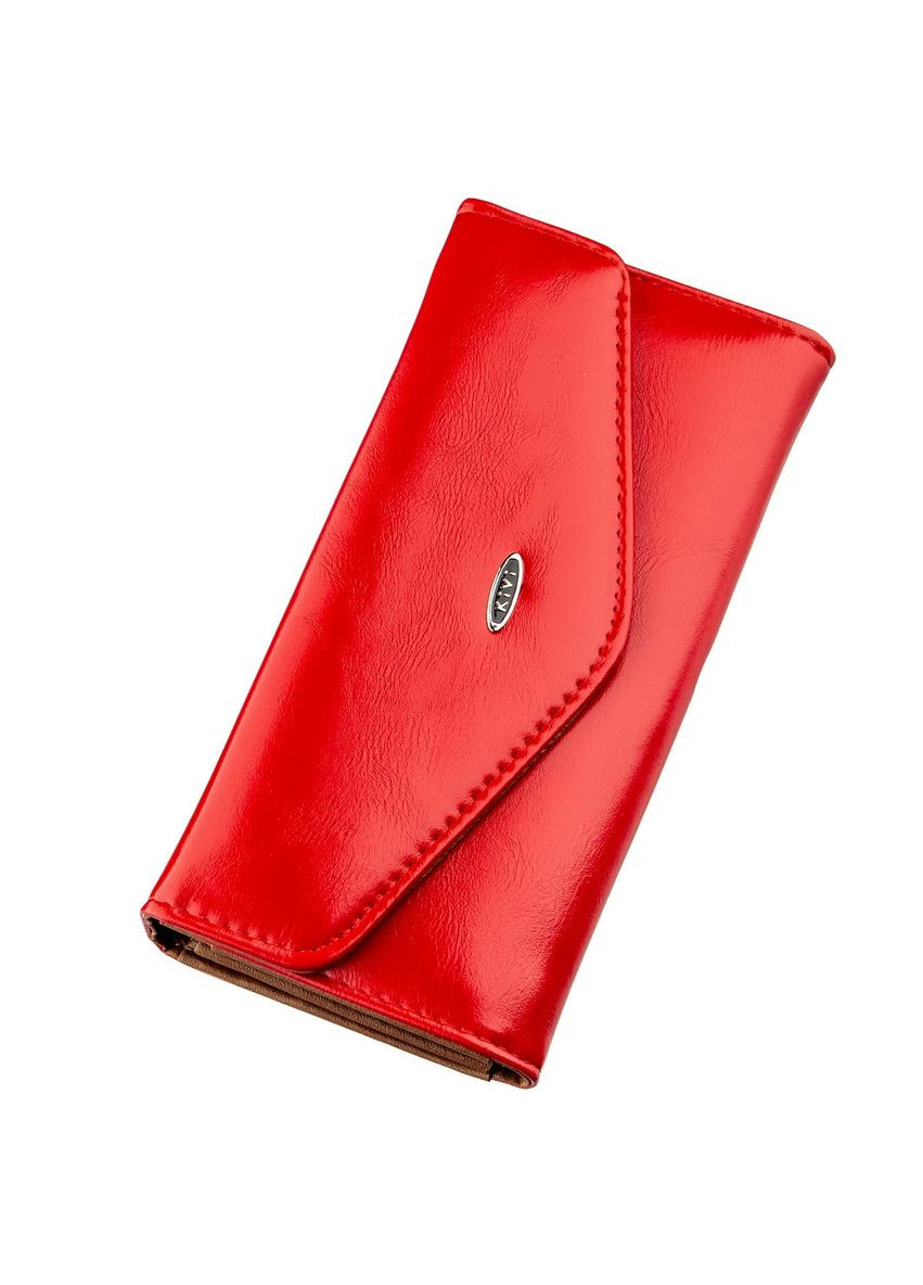 Жіночий гаманець конверт із гладкої екошкіри з монетницею 19069 Червоний KIVI (306882115)