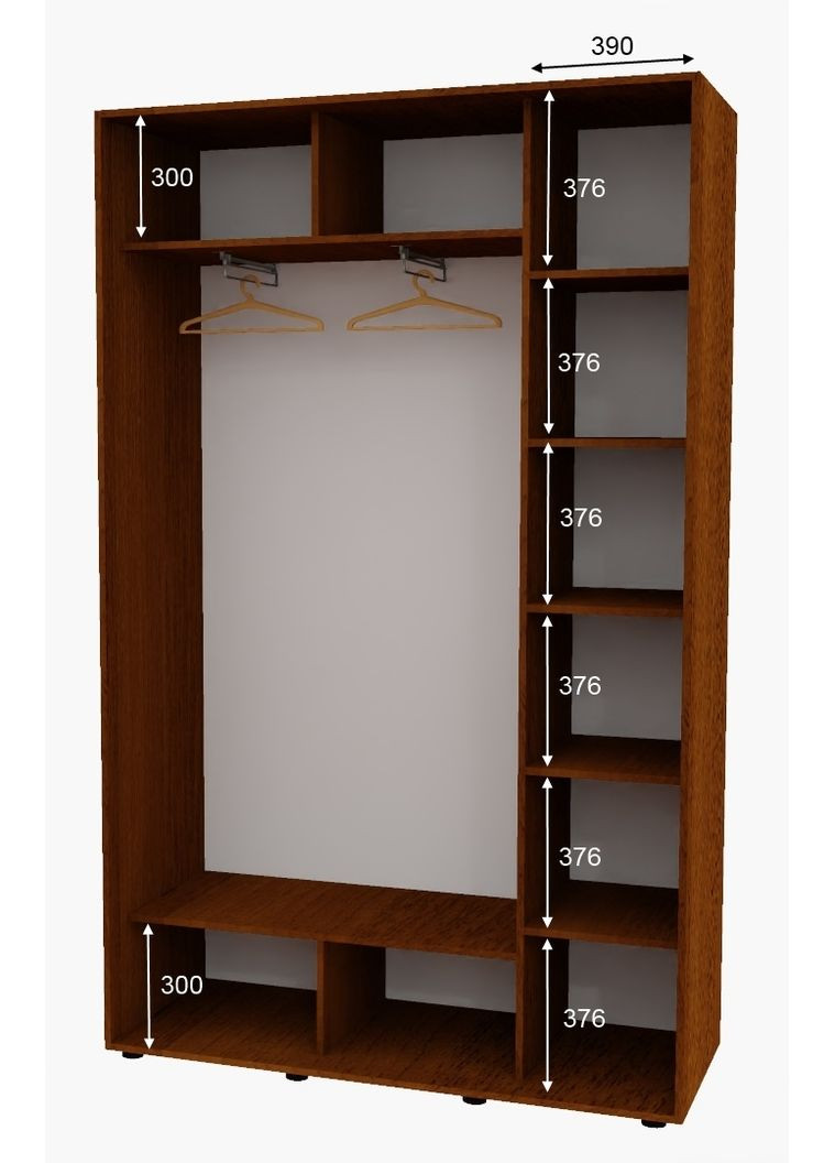 Шафа-купе дводверна 150*45*250 Горіх лісовий ДСП/Дзеркало з піскострумним малюнком Алекса (360476651)