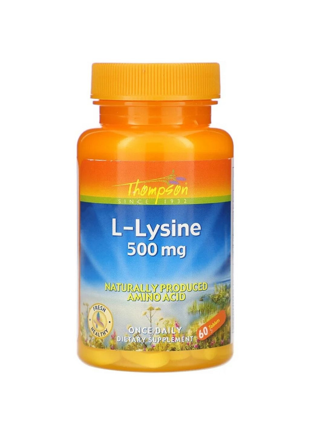Амінокислота L-Lysine 500 mg, 60 таблеток Thompson (293482580)