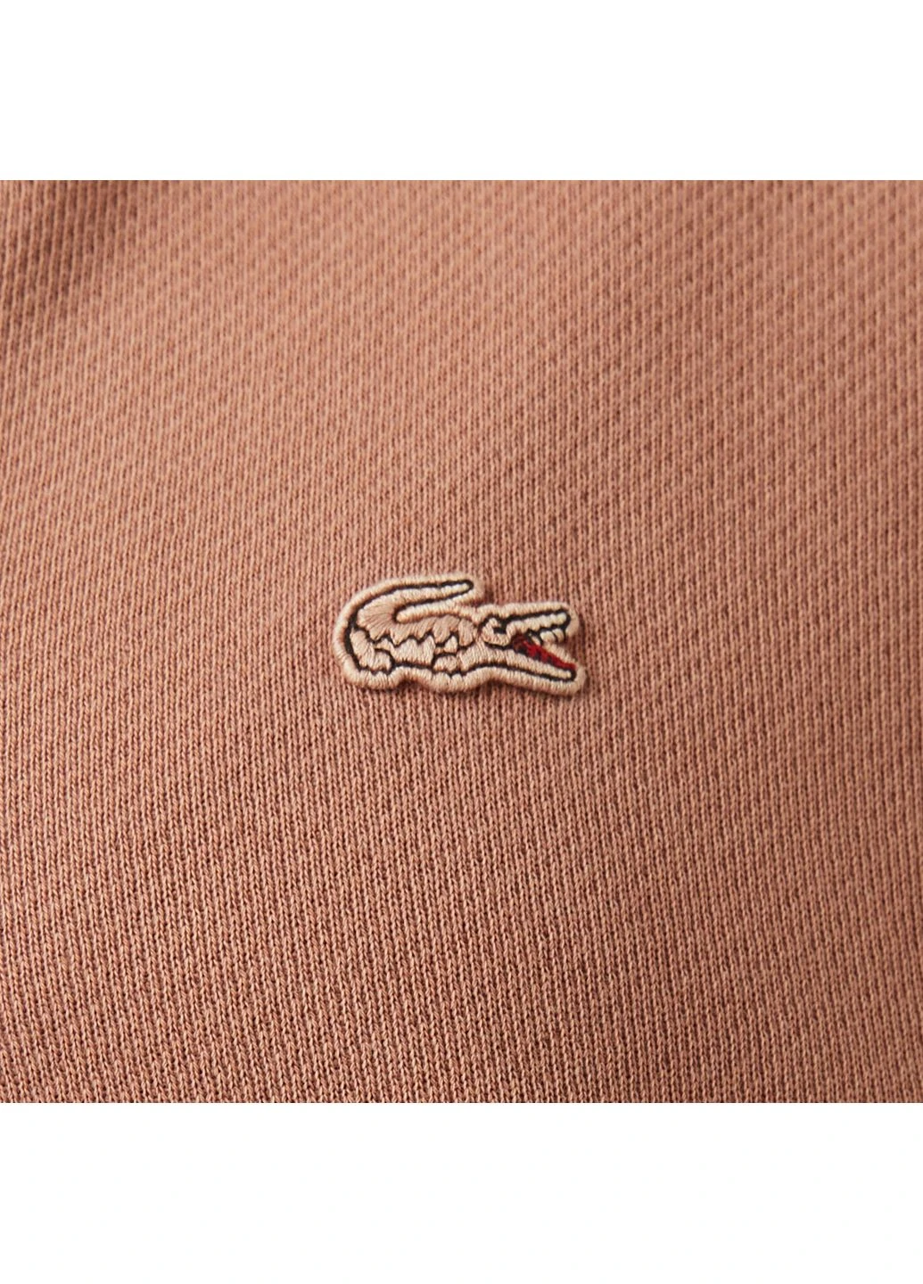Коричневый свитшот Lacoste однотонный нашивки (400599899)