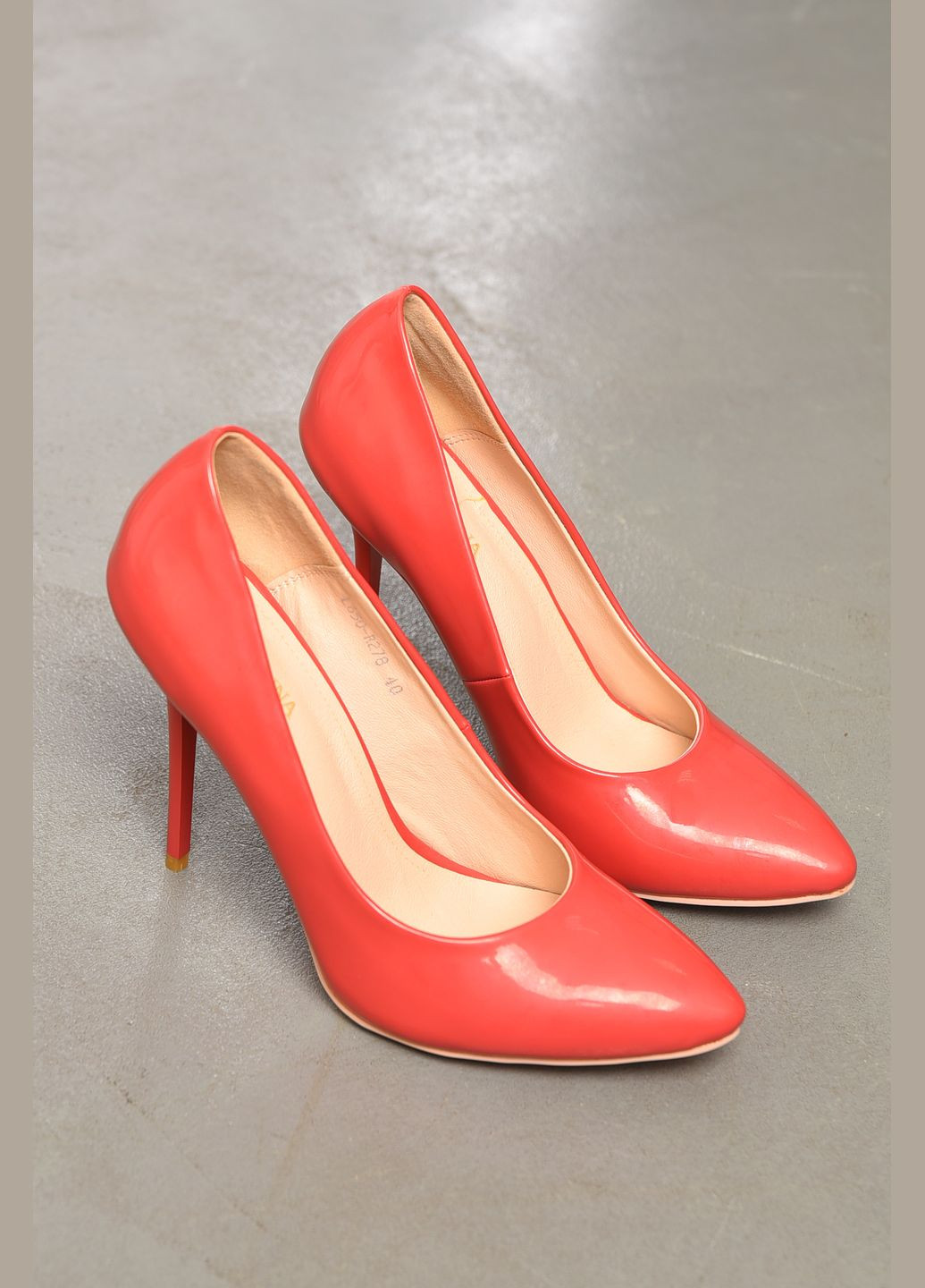 Let's Shop Туфли женские кораллового цвета лодочки коралловый з искусственная кожа, украина — демисезон (314741091)