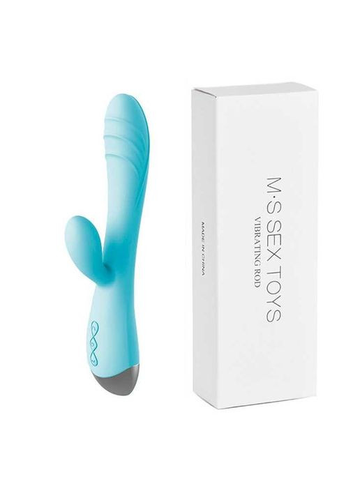 Голубой вибратор кролик для клитора и точки G USB – Вибраторы No Brand (369152908)