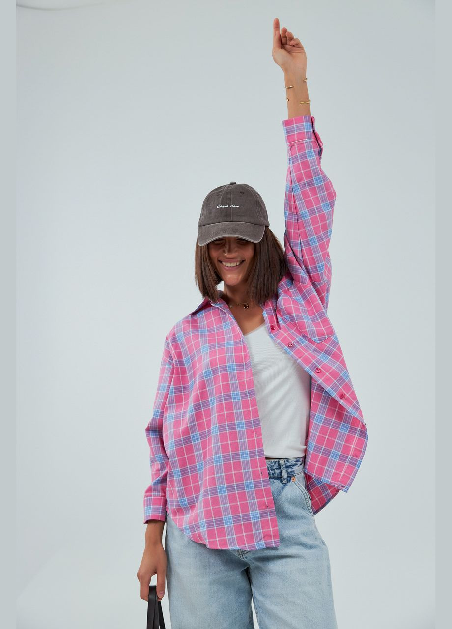 Жіноча сорочка в клітку з кишенею Lurex (343277269)