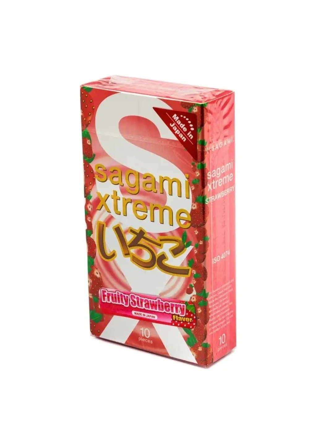 Ультратонкие презервативы Xtreme Strawberry, 10 шт, 0,04 мм Sagami (290699172)