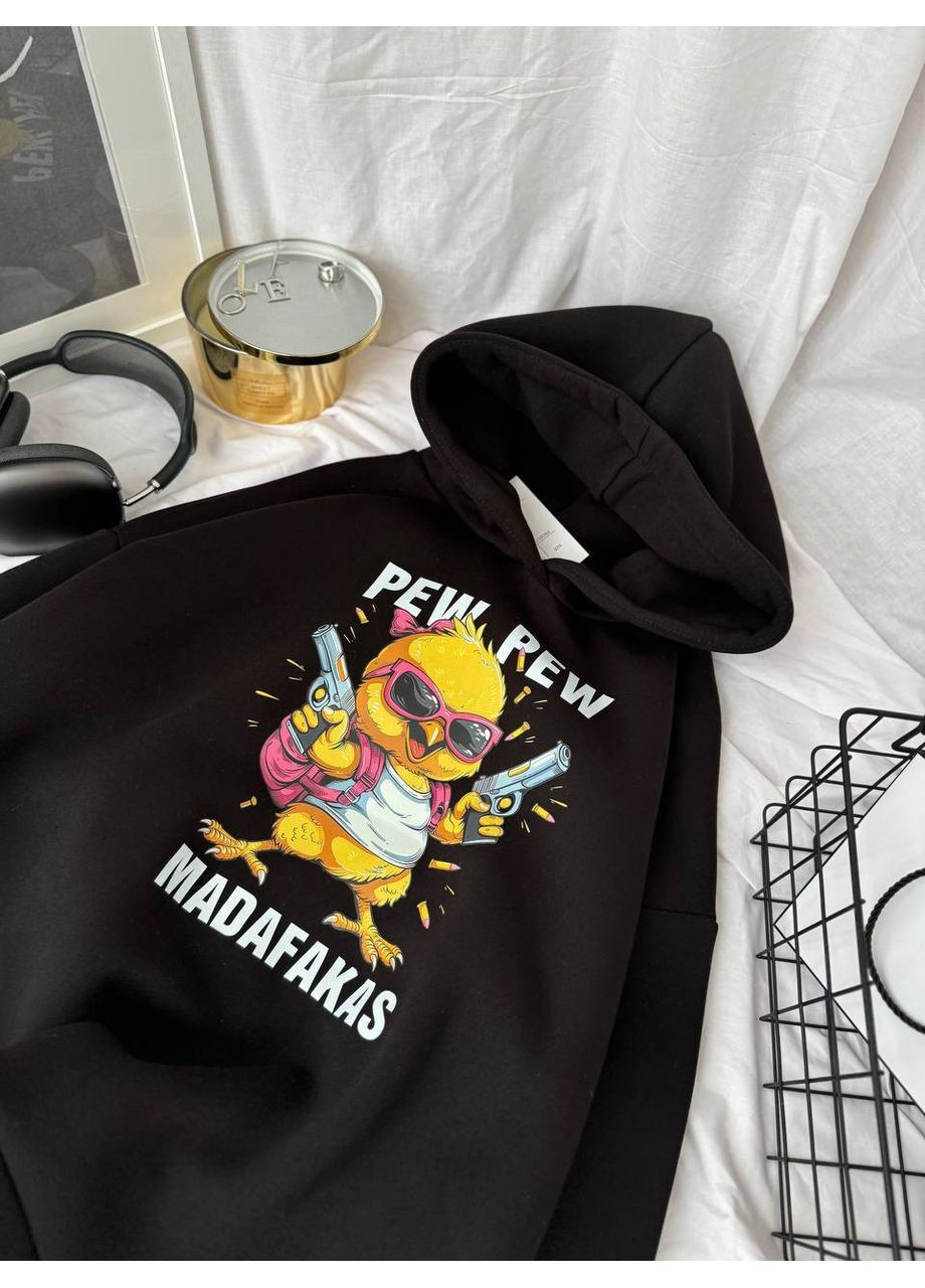 Жіноче тепле худі на флісі з принтом MonCher (361676472)