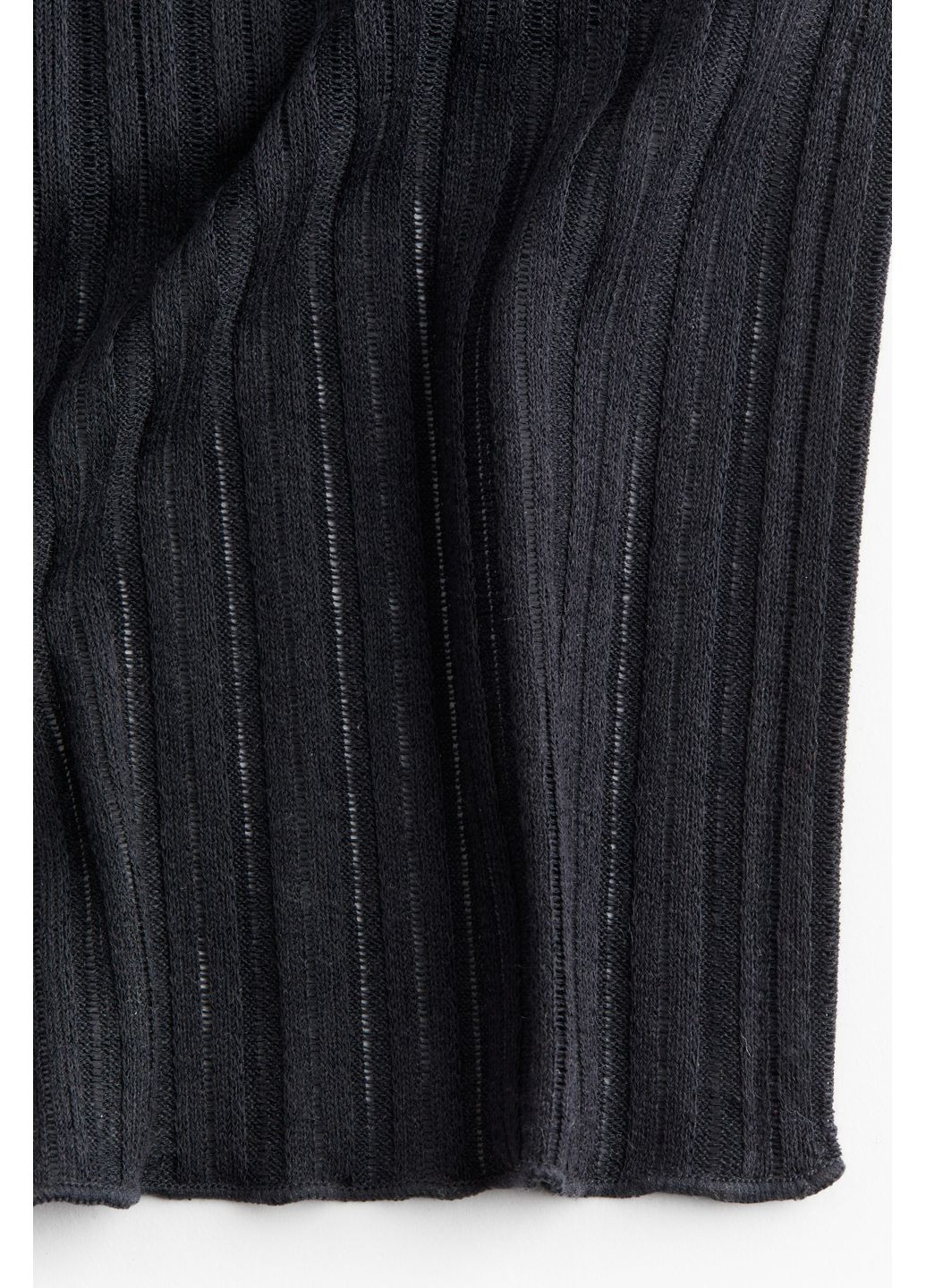 Чорна довга, приталена сукня з прозорої гумки з вирізом «човника» та подовженими рукавами xs чорна H&M однотонна