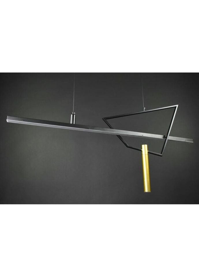 Люстра світлодіодна підвісна LED світильник для квартири на стелю ледве 27174 Чорний 60-150х15х120 см. Sunnysky (324396645)