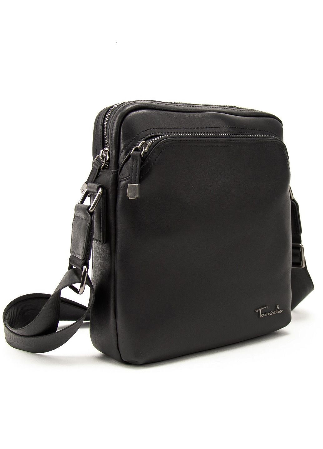 Чоловічий месенджер сумка через плече з натуральної шкіри чорний RoyalBag SM8-9686-4A (330681798)