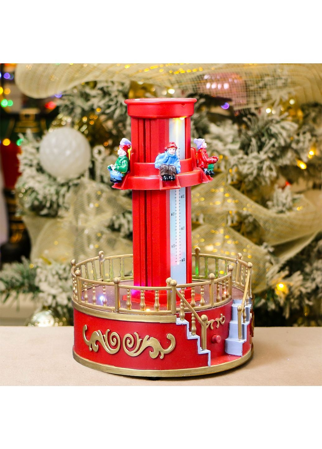 Рождественская инсталляция «Карусель» 12x12x19 см комбинированная Action (365060159)