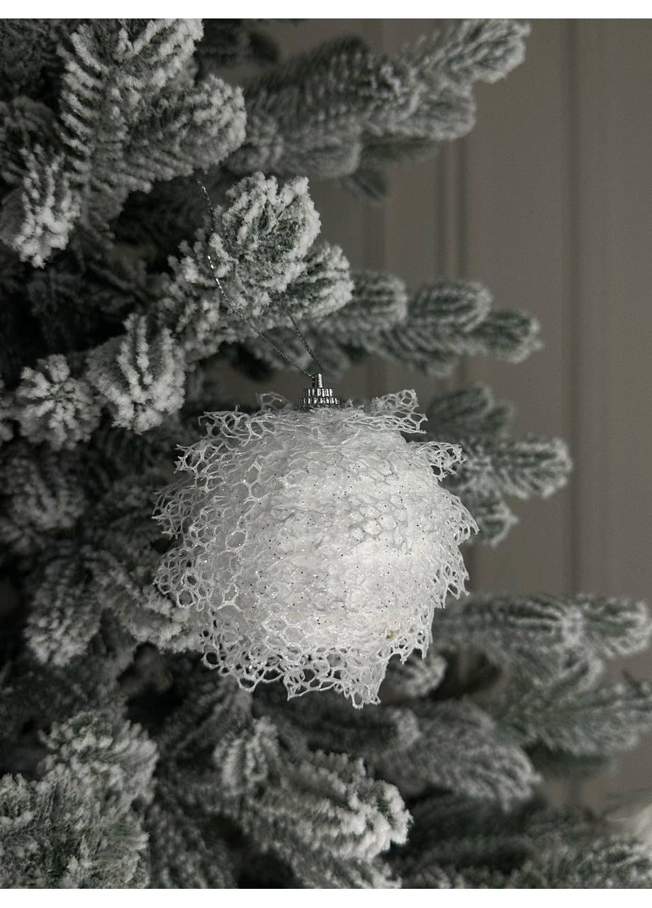 Елегантний набір різдвяних прикрас з мережива 9 шт. Білий No Brand (370161620)