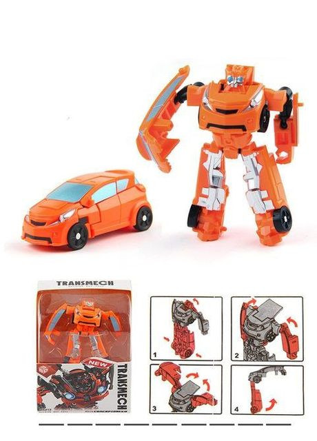 Трансформер міні помаранчева машинка minitransformes 8см Shantou (296627747)
