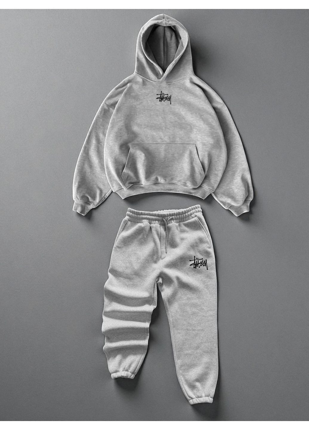 Стильный мужской спортивный зимний костюм Stussy серый No Brand (368848766)