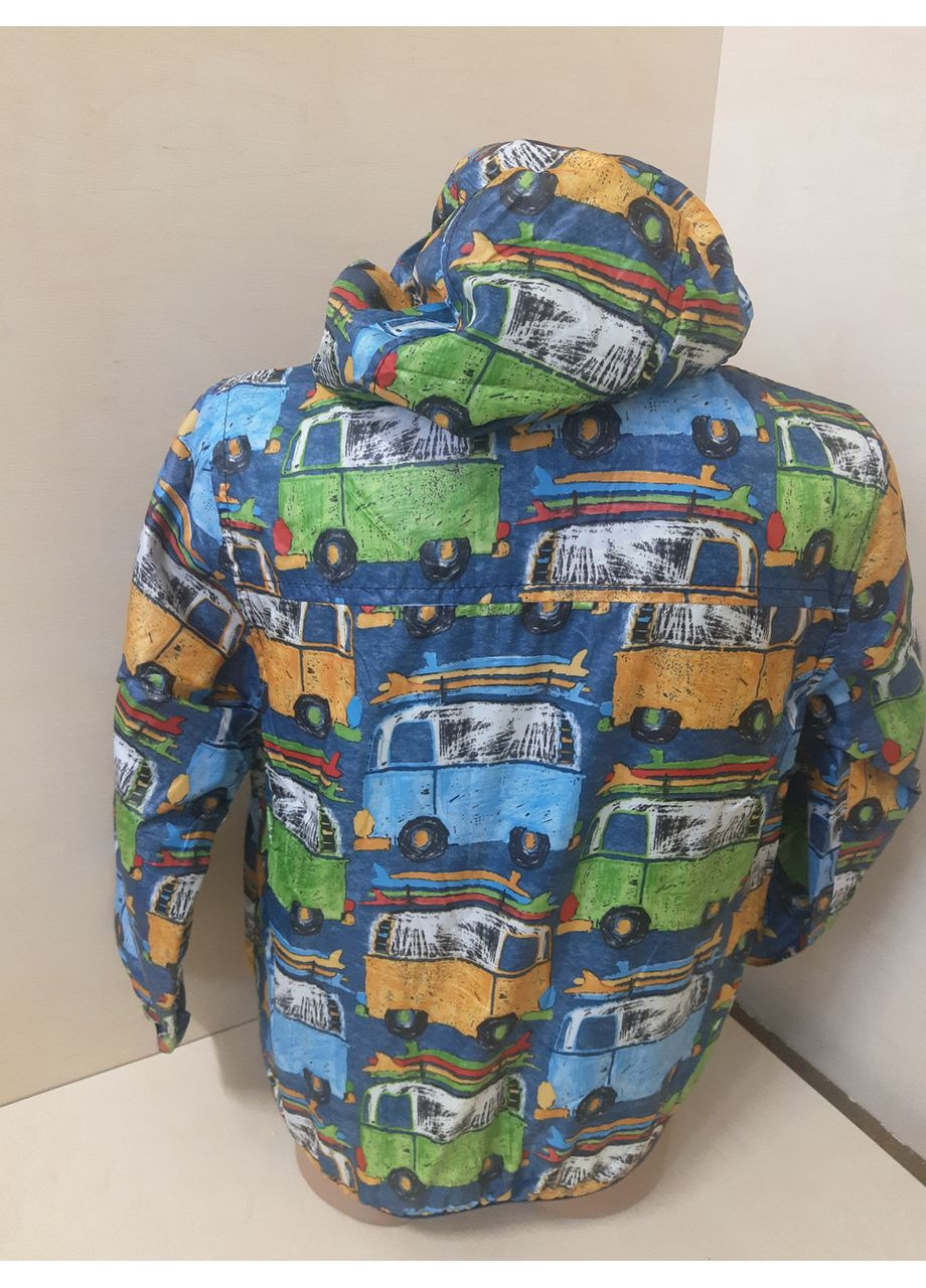 Комбінована легка куртка ветровка для хлопчика водовідштовхувальна капишон кишиня 98 104 110 116 122 128 No Brand