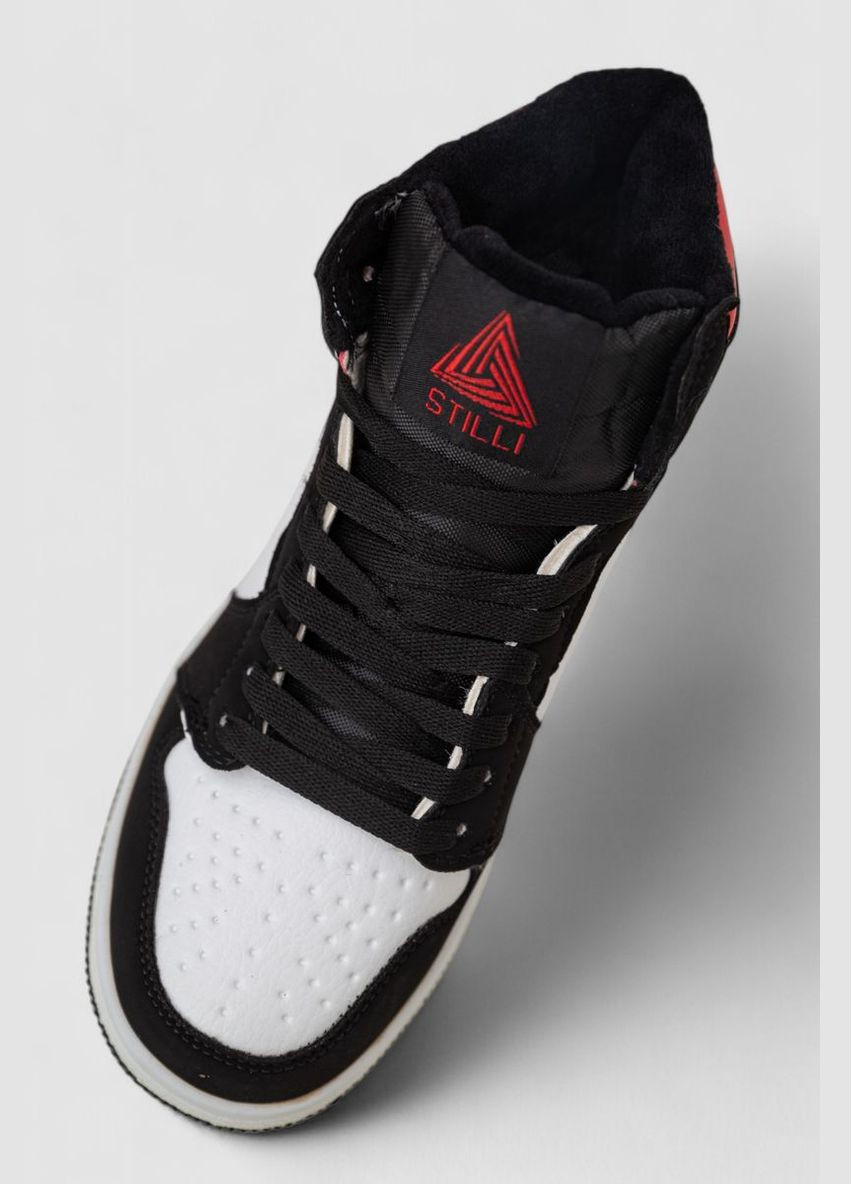 Кроссовки женские зимние на меху Ager 248RHB470 чёрно-белые демисезоны (340402987)