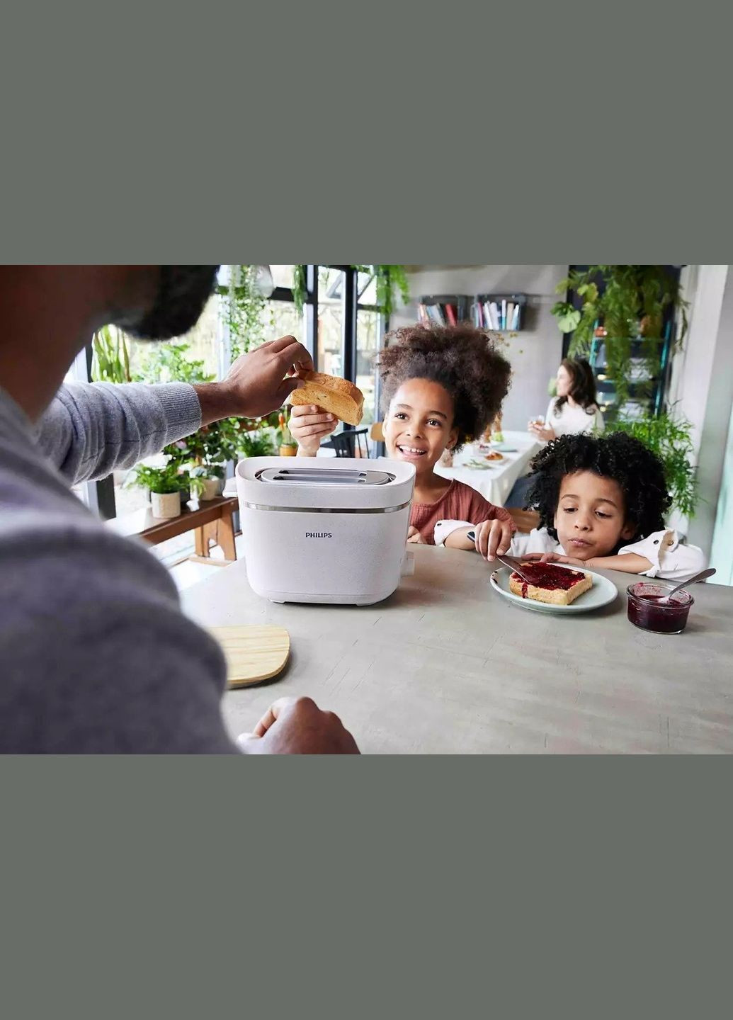 Тостер Series Eco Conscious Edition, 830Вт, біопластик, кришка від пилу, шовковий Philips (315434532)