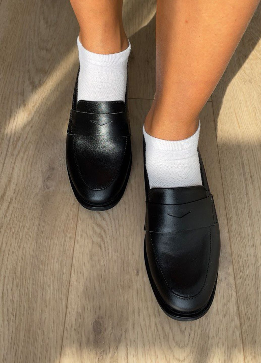 Zlett Лофери жіночі з натуральної шкіри лофери чорний з натуральна шкіра, україна — демісезон (301539133)