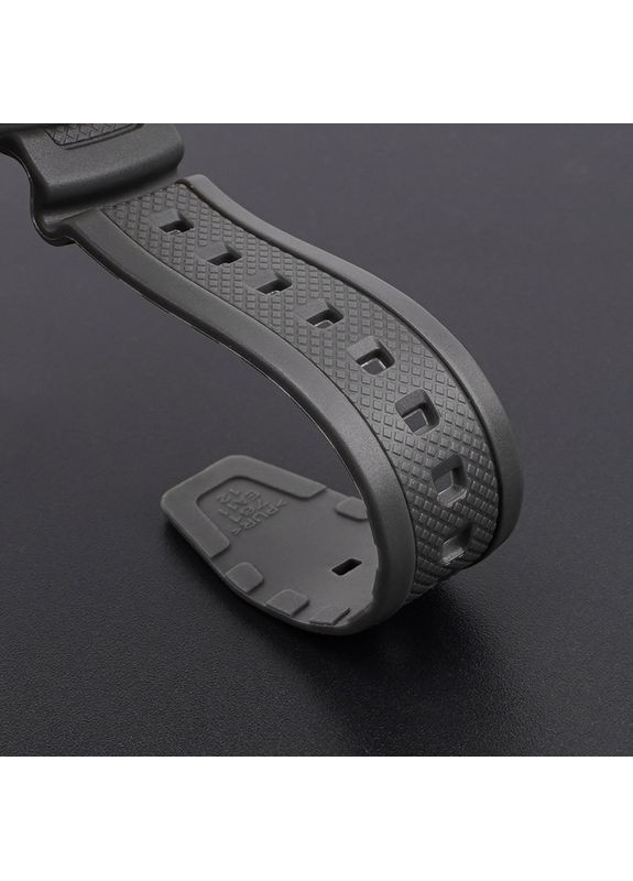 Ремешок для часов Casio серый полимерный классический для унисекс с серебристой пряжкой ProDobro (367267012)