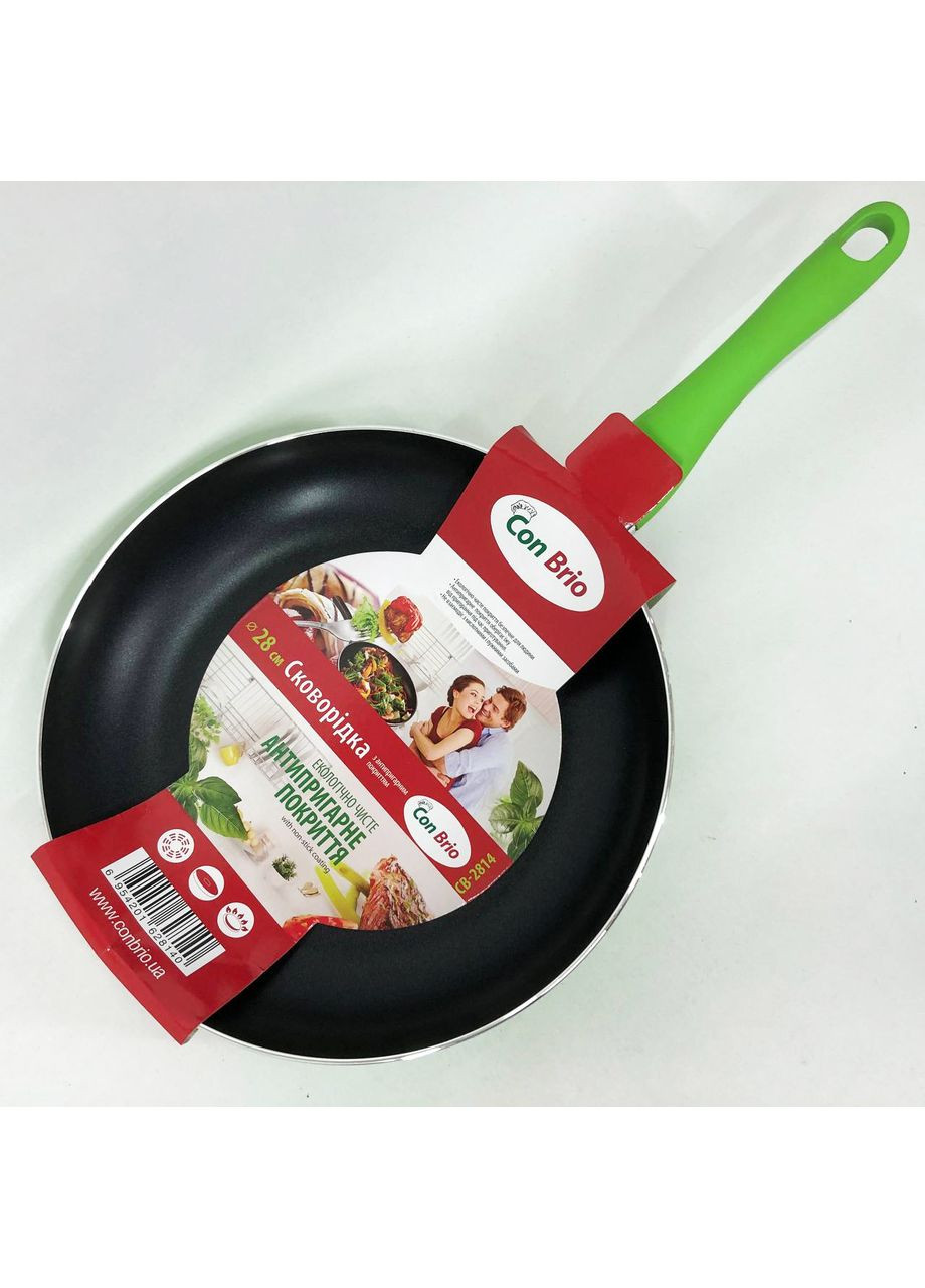 Якісна пательня СВ-2814 28 см, Довговічні пательні, Пательня для використання ZB-273 на плиті Con Brio (351486274)