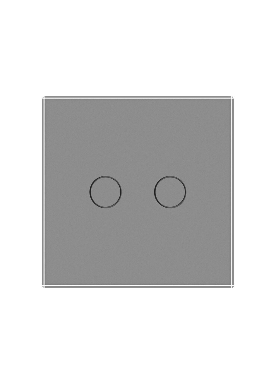 Розумний сенсорний ZigBee вимикач 2 сенсора сірий скло (VL-C702Z-15) Livolo (370984989)