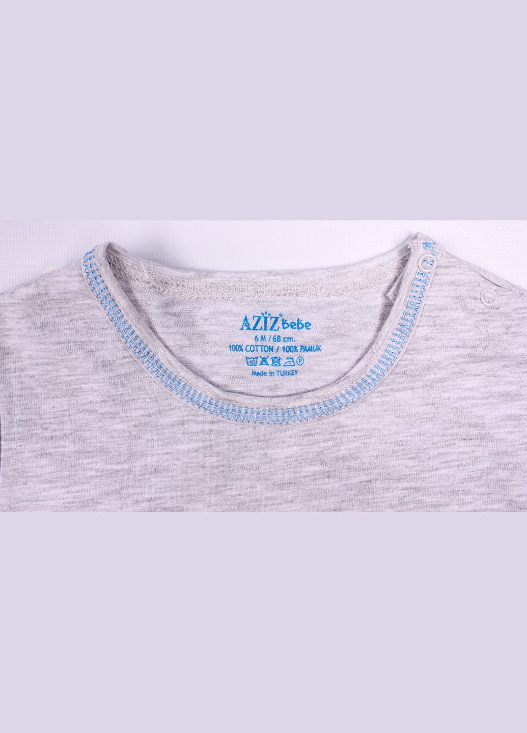 Серая пижама с коротким рукавом 009129 меланжевый Aziz Bebe