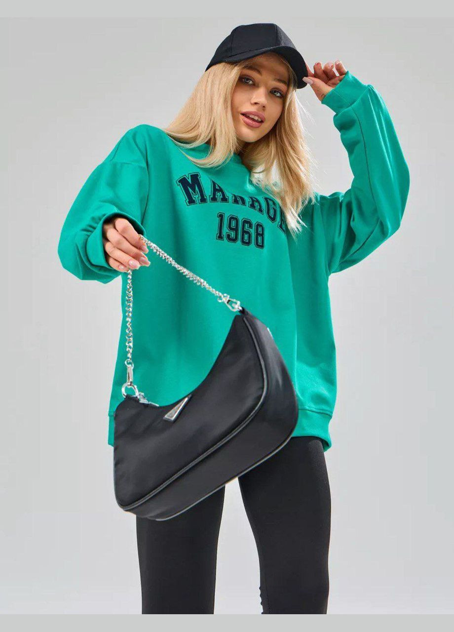 Зелений жіночий батник оверсайз з сучасним накатом 1968 зелений You Best (300775370)