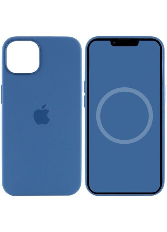 Чехол Silicone case (AAA) с MagSafe и Animation для Apple iPhone 13 (6.1") Синий Epik (372499906)
