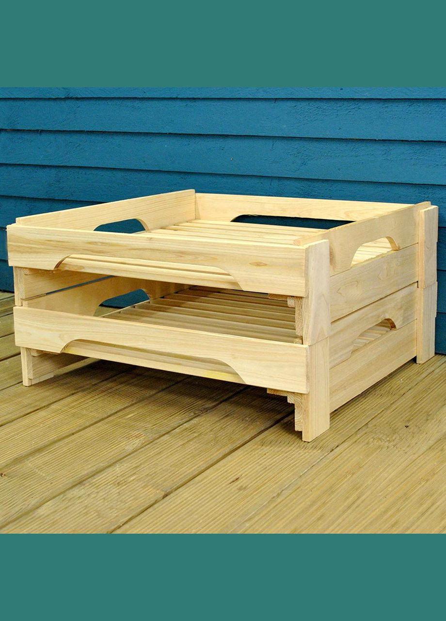 Стеллаж для овощей и фруктов из дерева Бактон бланже (ЯХТ-000601) No Brand (327846656)