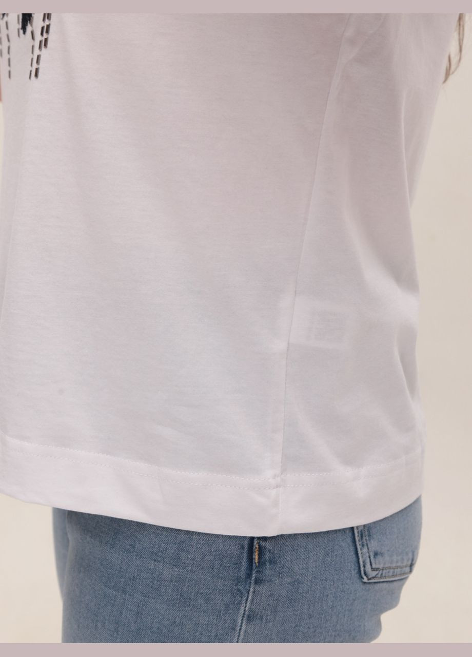 Женская футболка белая с принтом MDG Пряма - (323202288)