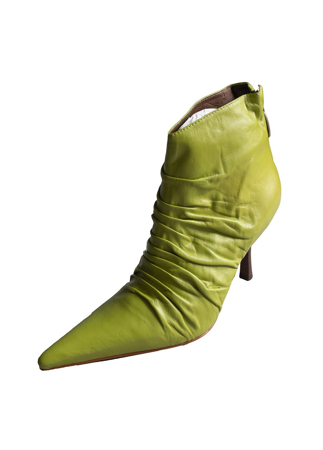 Жіночі шкіряні демісезонні чоботи Салатовий Arezzo (289362733)