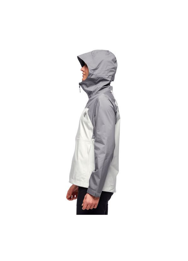 Комбинированная демисезонная куртка женская tormline stretch rain shell s белый серый Black Diamond