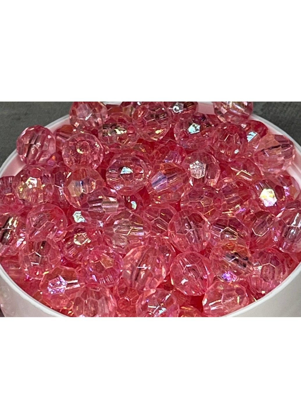 Бусина Кришталь (пластик) Перламутр 8 мм, арт 017884, упаковка 98-100 шт, ≈ 23 грам, рожевий No Brand (322247447)