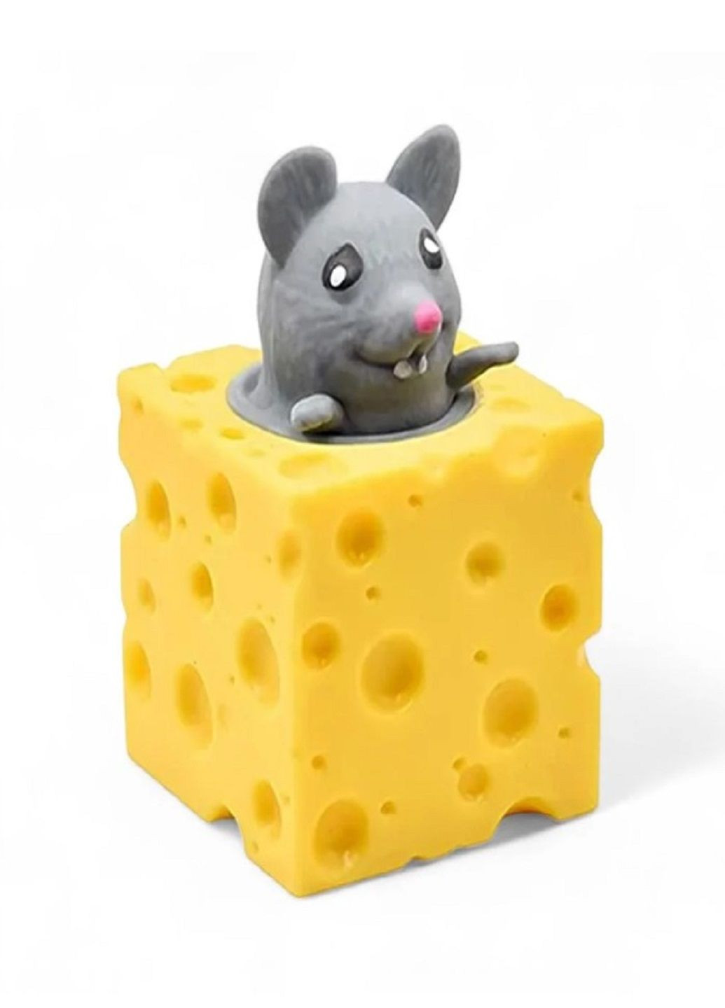 Игрушка-антистресс сжималка Мышка в сыре Серая VTech (314694011)