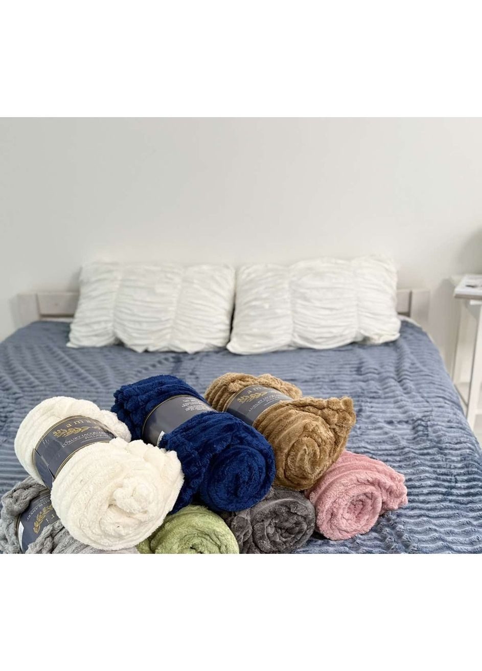 Плед-покрывало Шарпей тонкий 21319 200х230 см темно-серий Dushka Home (368764675)