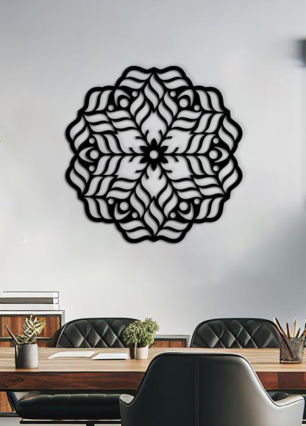 Сучасна картина на стіну, декор в кімнату "Красива мандала", стиль лофт 60х60 см Woodyard (291842822)