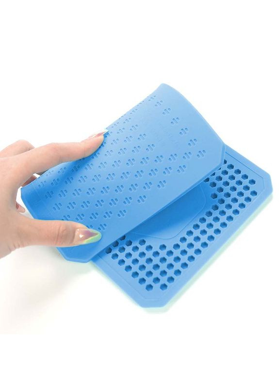 Килимок силіконовий TE-715 для поклейки скла, плівки, з вирізом для камери Blue TELIJIA (325432667)