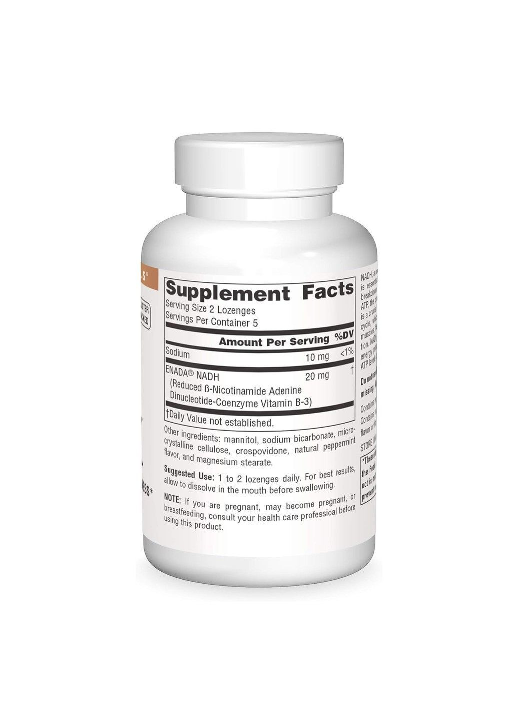 , Кофермент NADH 10 мг перечная мята - 10 пастилок Source Naturals (362575203)