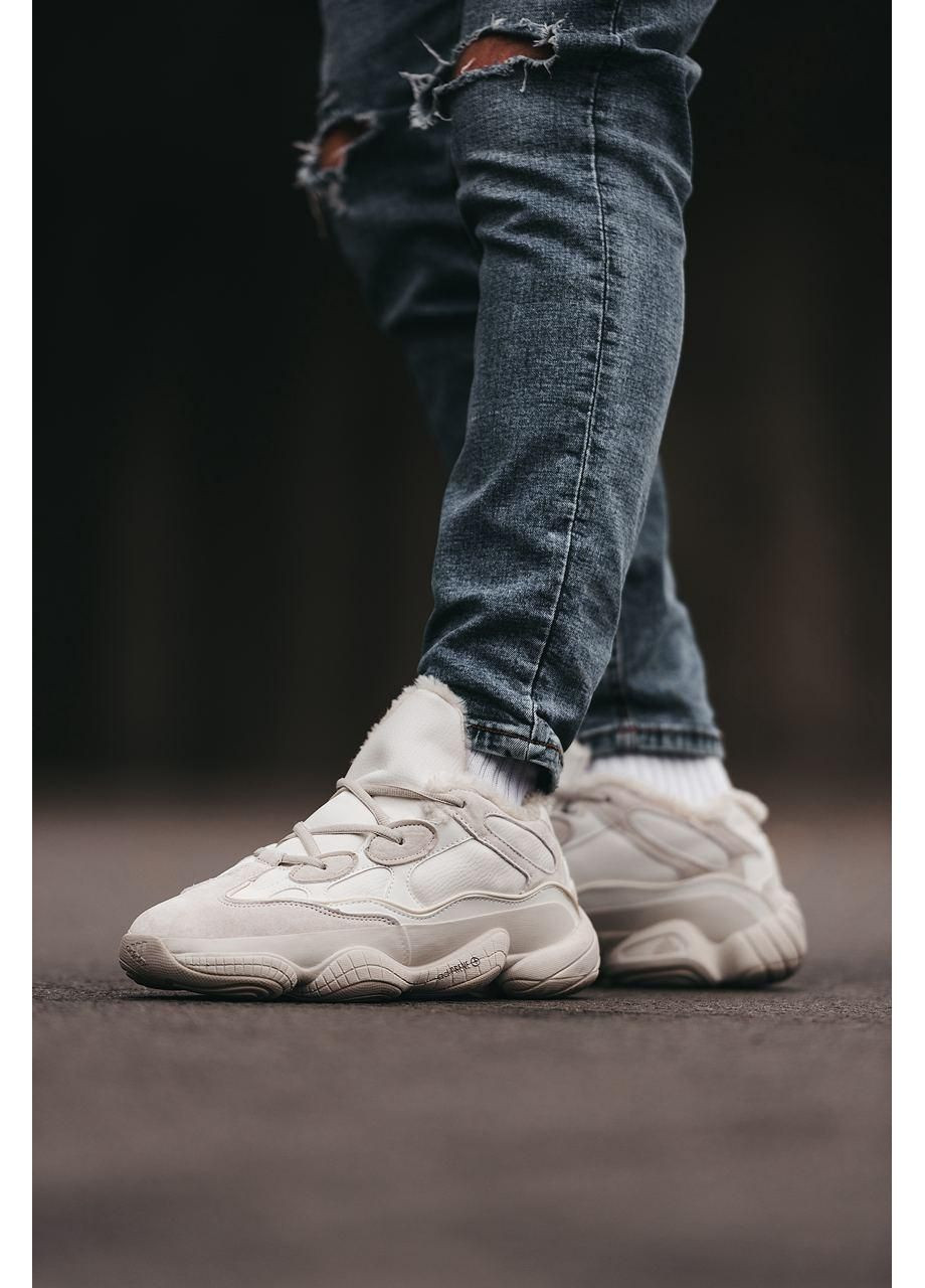 КРОСІВКИ ЖІНОЧІ ADIDAS YEEZY BOOST 500 BLUSH FUR АДІДАС ІЗІ БУСТ No Brand бежеві зими (369387562)
