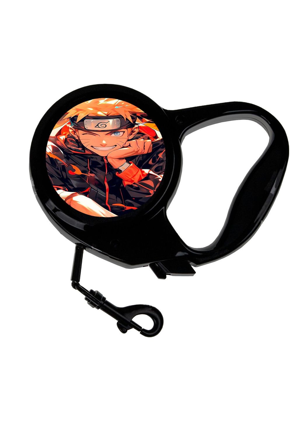 Поводок-рулетка для животных с принтом Аниме Наруто #0021 3 м черный No Brand (309154299)