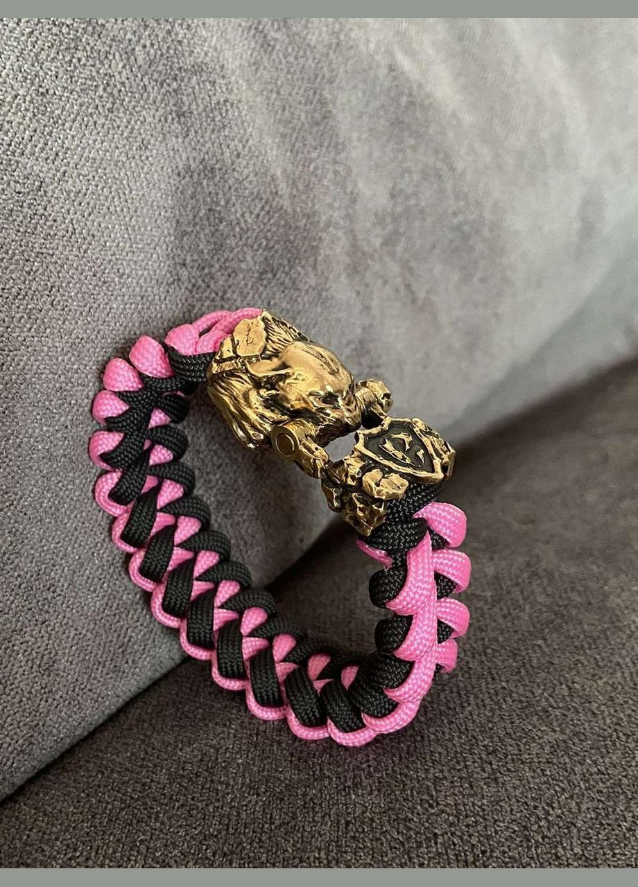 Браслет Пантера плетіння Акулячий зуб із паракорду та латуні колір під замовлення + брелок у подарунок No Brand (341739034)