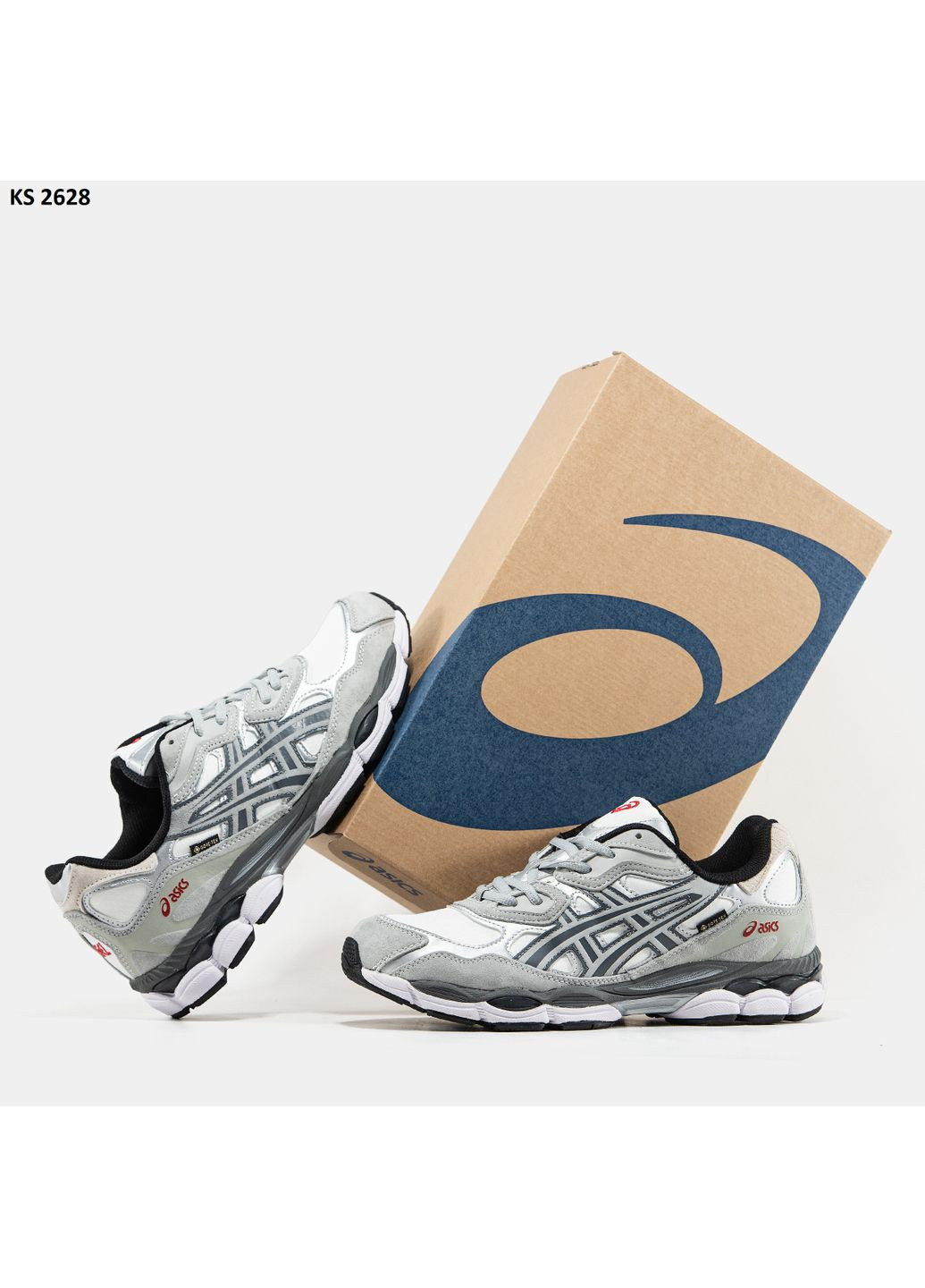 Сірі Осінні кросівки чоловічі asics gel-nyc gore-tex gray асікс гель нюк No Brand